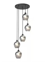 FestaLed 5-Light Black Modern Hanging Pendant