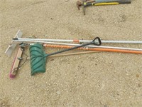 Snow rake, Shovel. Broom, pole saw