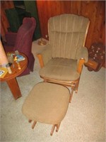 rocking chair and foot stool