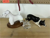 3 Dog Figurines