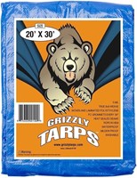 Grizzly Tarps 20 x 30' Waterproof Heavy Poly Tarp