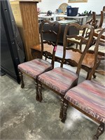 3 PIECE LADDERBACK DINING CHAIRS