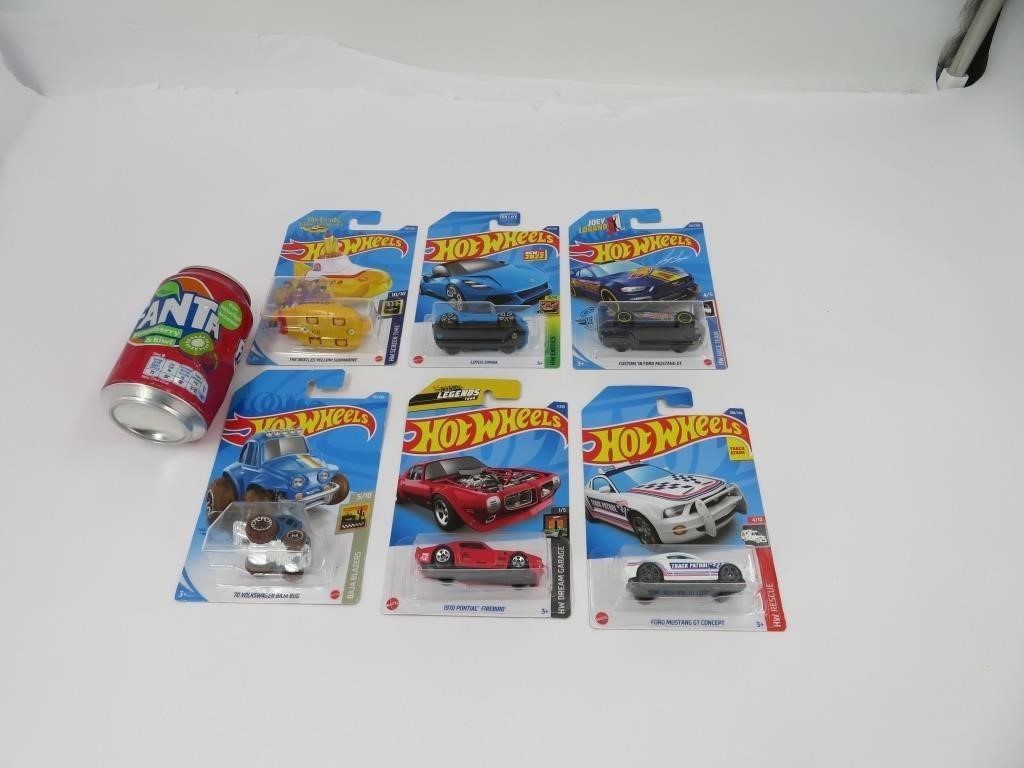 6 voitures hot wheels die cast