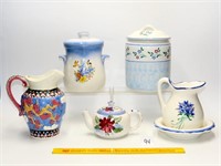 Group of Ceramic Items - one of the Pitchers is