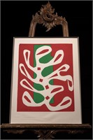 White Algae on Red and Green, Henri Matisse Print