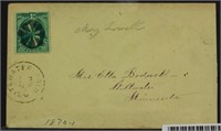 1883 USA  Three Cents Post Stamp with Envelope