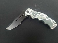 New 5-in camo Ops field knife with clip