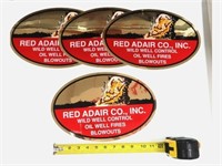 Four (4) 8.5"x12" Red Adair Equpment Stickers