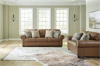 Ashley Carianna Leather Sofa and Love Seat