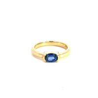 14K YELLOW GOLD 0.74CT SAPPHIRE RING