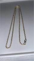 925 Twisted rope chain. 24 inches