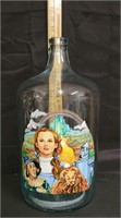 Hand Painted Glass Jug - Wizard of Oz Signed