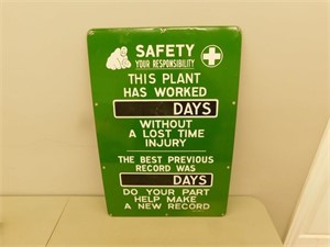 Metal safety sign 20X30