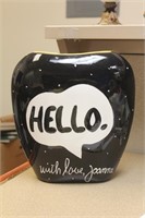 Hello With Love Ceramic Vase