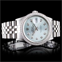 Diamond 36MM Rolex DateJust SS Watch