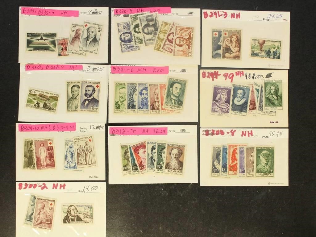 France Stamps, 1955-1959, most mint NH, CV $235+