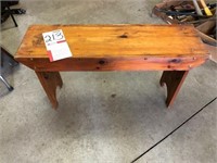 3' Pine Bench with Decorated Ends