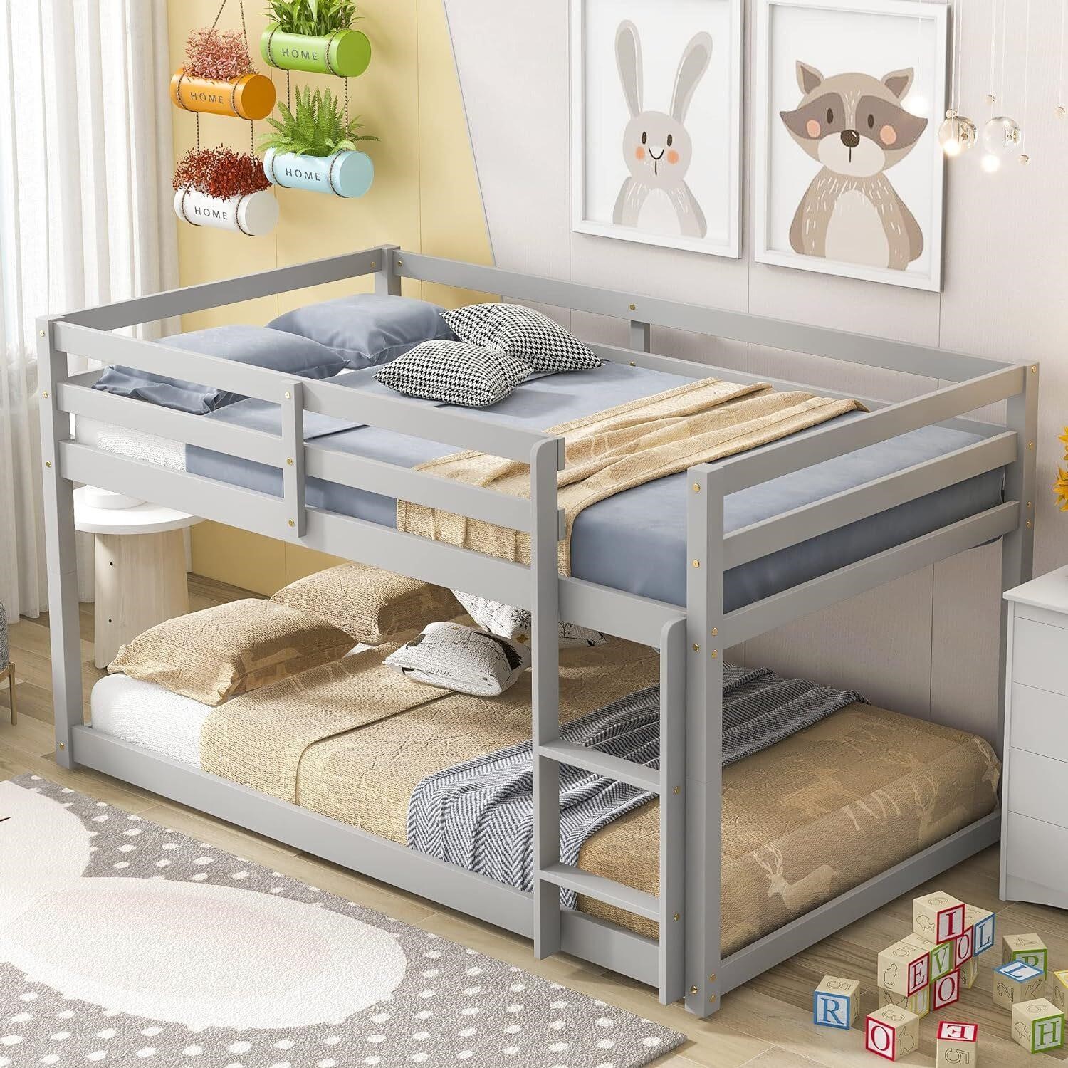 $380  Harper & Bright Low Bunk Bed Twin Over Twin