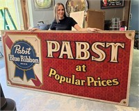 8ft Large 1960's Pabst Bue Ribbon Beer Sign
