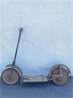 Antique Wood and Cast Iron Scooter