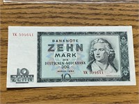 1964 GERMANY 10 MARK BANK NOTE
