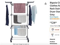 Bigzzia Clothes Drying Rack Folding Clothes RaiL