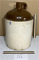 #5 stoneware glass jar