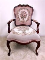 Louis IV Fauteuil Chair with Needlepoint