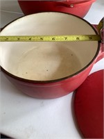 Cast enamel pot with lid