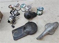 Fishing reels, line, weights