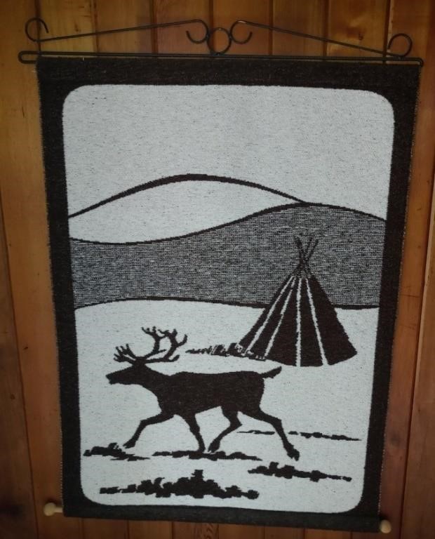 Caribou Fabric Wall Hanging From Holland 31"x44"