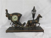 VINTAGE ELECTRIC CARRIAGE CLOCK-WORKS 10"T X 16"W