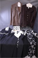 3 Black Dresses sz M ~ 2 Brown Dress Jackets sz M