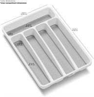 Madesmart Classic Mini Silverware Tray, White