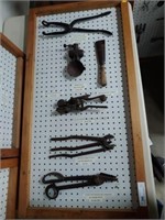 Primitive Tools Mounted on Peg Board