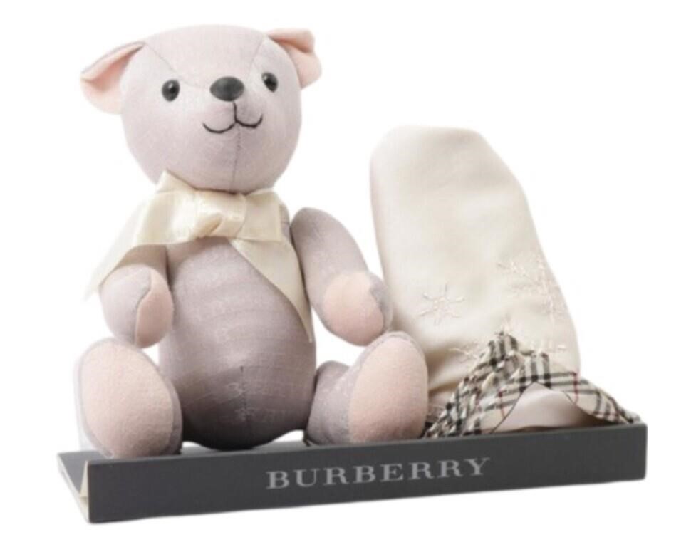 Burberry Teddy Bear & Handkerchief Set