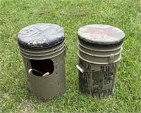 Pair of 5 Gallon Buckets with padded Swivel Seats