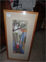 Framed & Glazed South American Watercolor Signed S