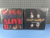2X KISS DOUBLE RECORD ALBUMS