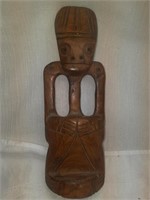 Asian Ironwood Hand Carved Statue - 9"