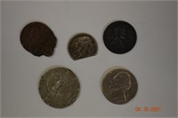 5- United States Deformed Coins