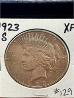 1923-S Peace Dollar - XF