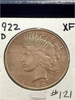 1922 D Peace Dollar - XF