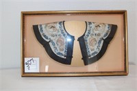 Framed Antique Chinese Embroidered Collar