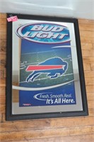 Bud Light Buffalo Bills Mirror Sign 22x30