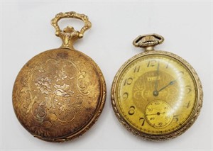 (QR) Elgin and Timex Pocket Watches (1-6/8" and