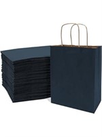 MSRP $37 100 Navy Paper Handle Bags 8x4x10