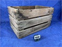 Vintage Wood Crate, 19 5/8x12.25x10.75"T