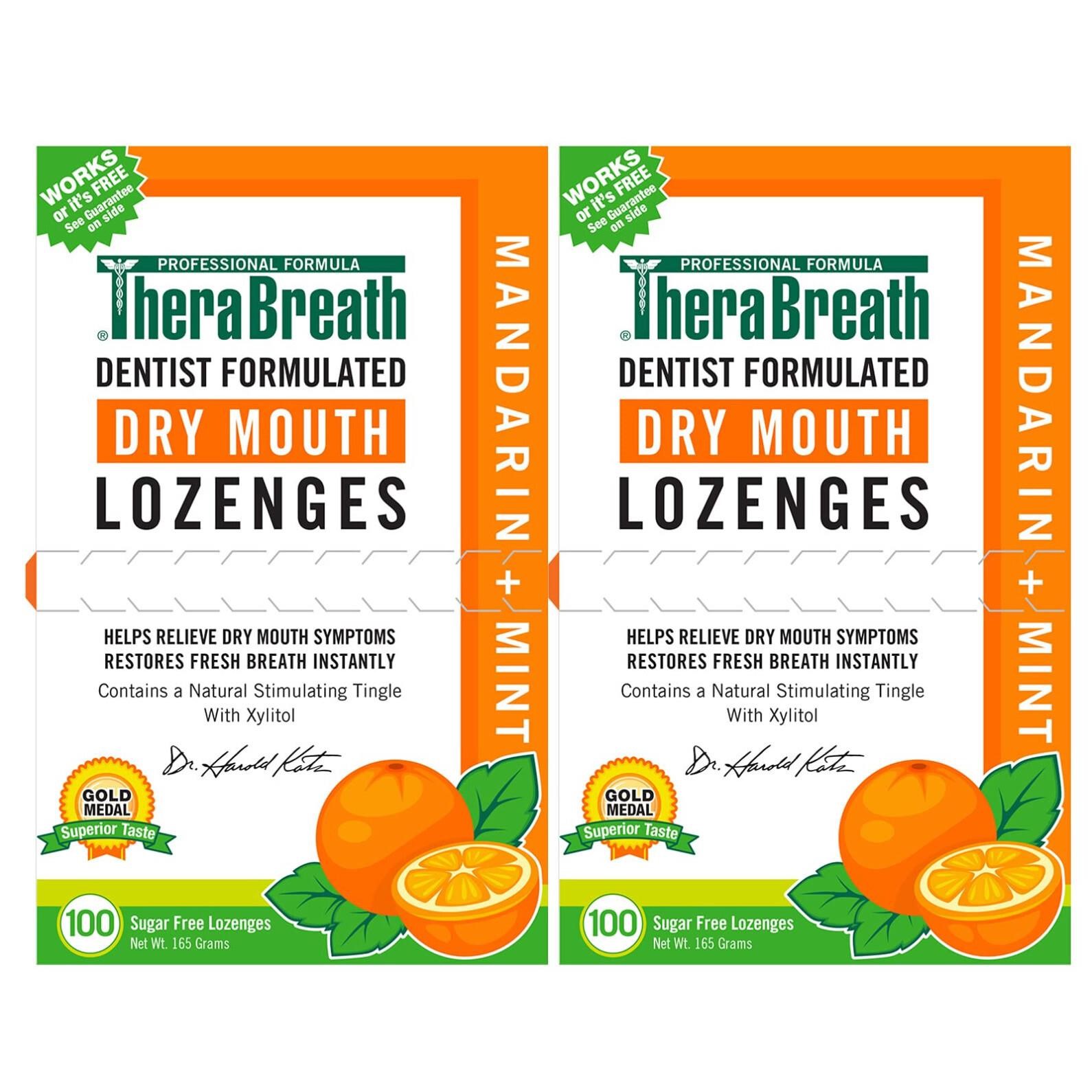TheraBreath Dry Mouth Lozenges with Zinc, 100 Loze