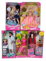 5 Barbie Dolls